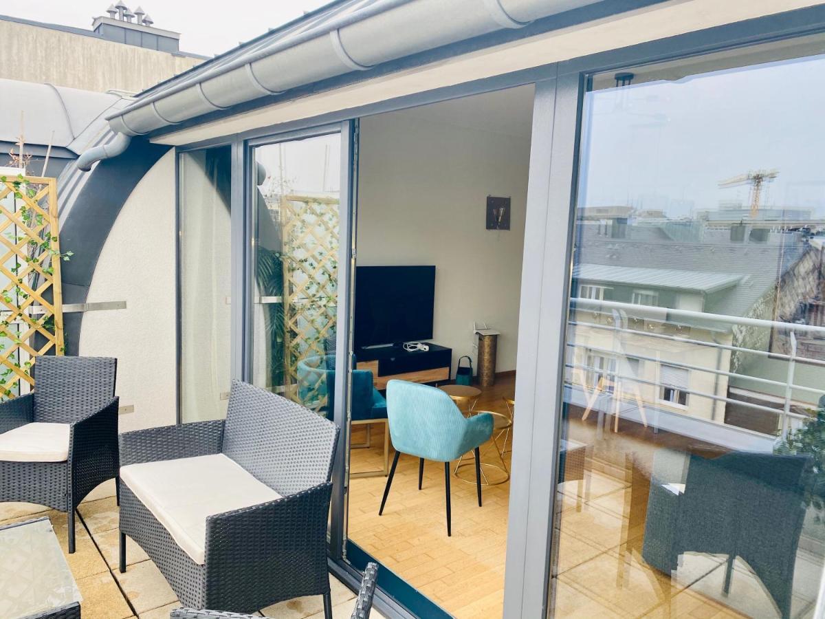The Luxury Green Penthouse In City Center With Terrace And Free Parking Luxembourg Extérieur photo