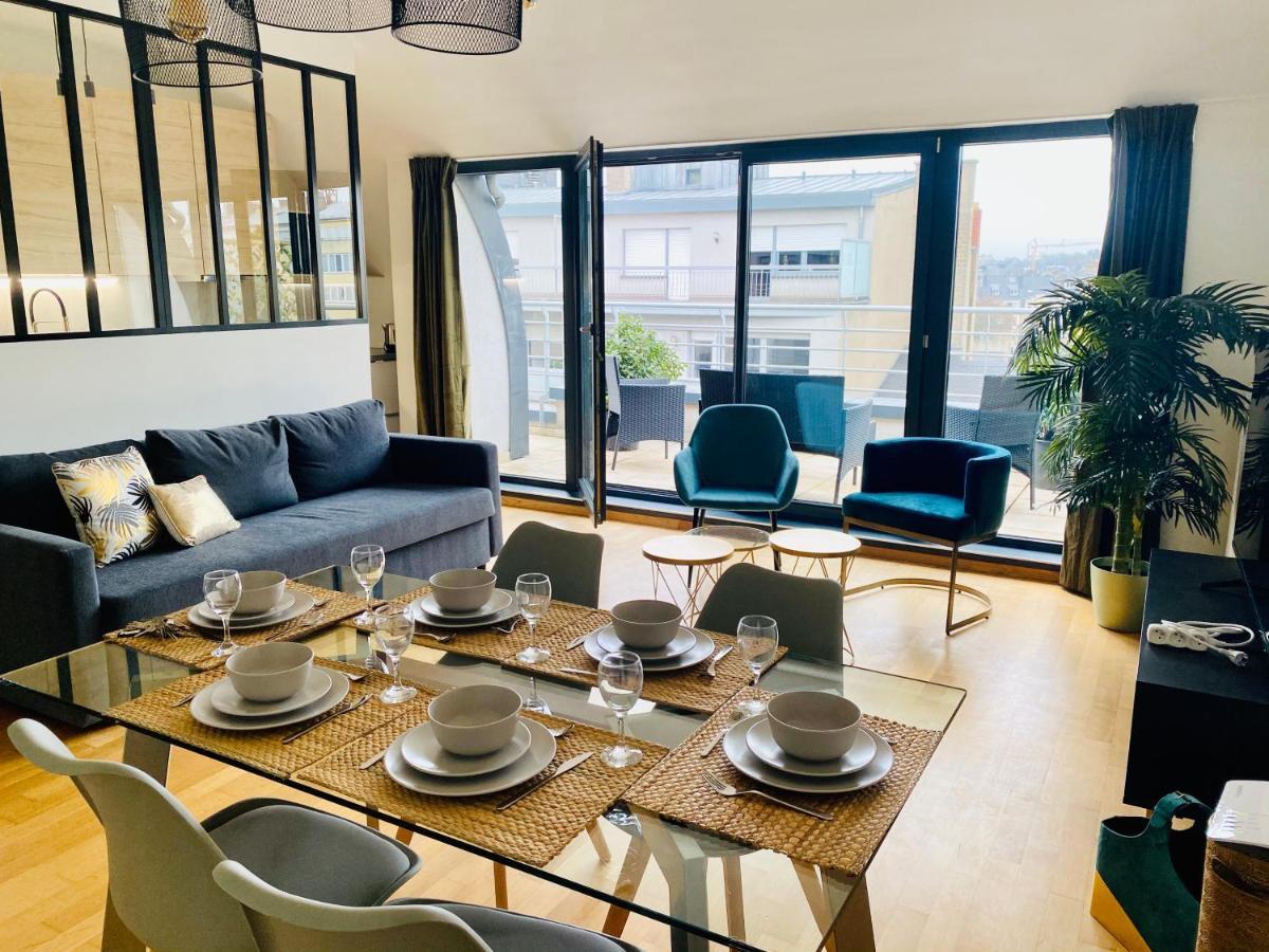 The Luxury Green Penthouse In City Center With Terrace And Free Parking Luxembourg Extérieur photo